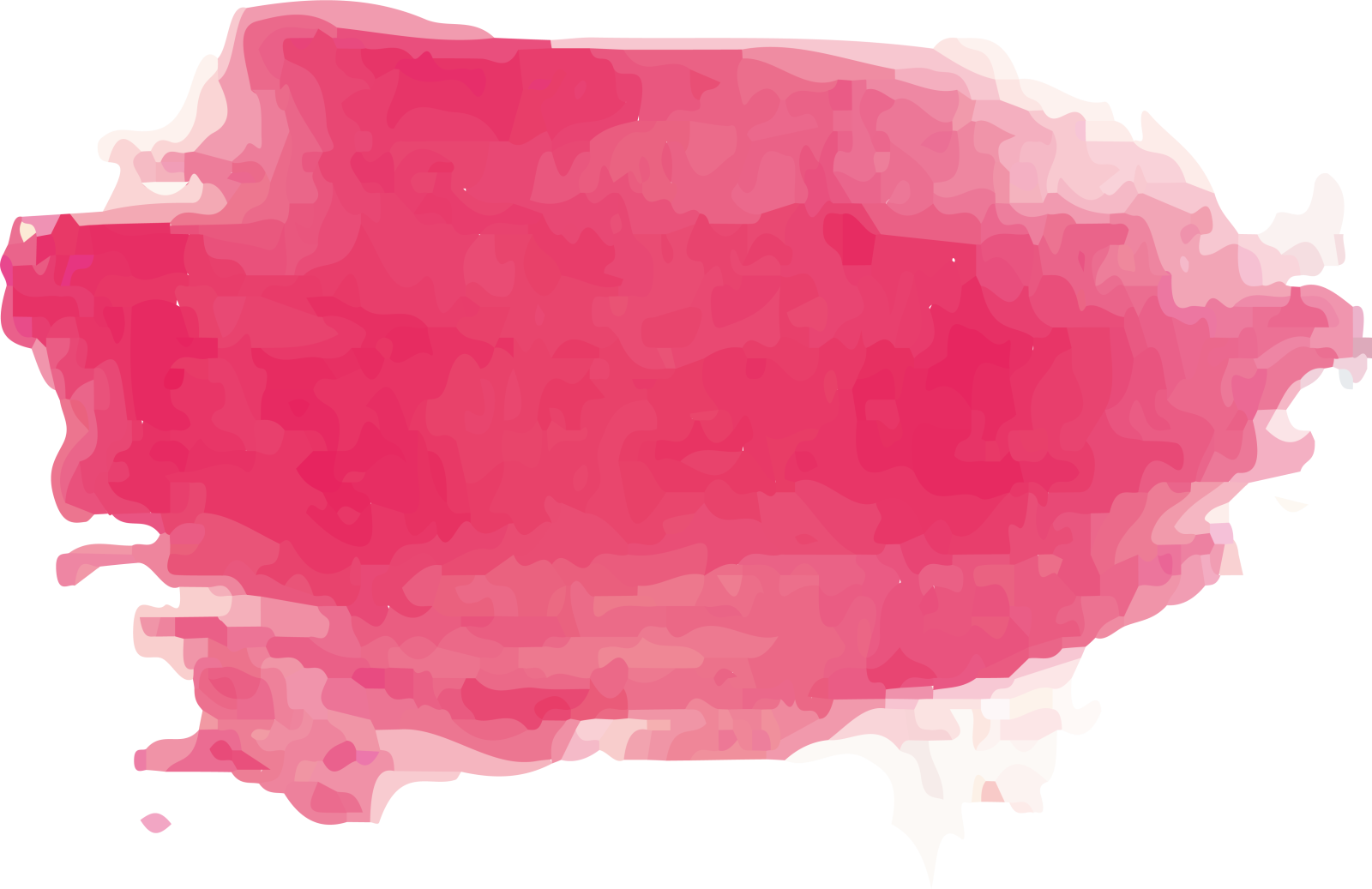 a pink watercolor map of the united