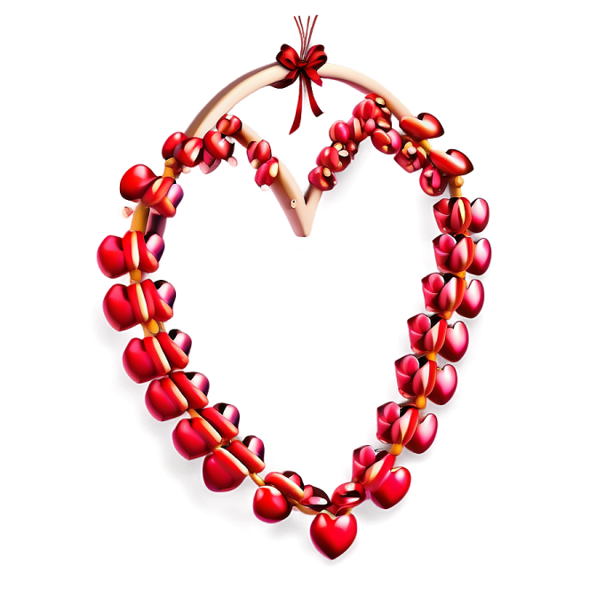 a heart made out of red hearts