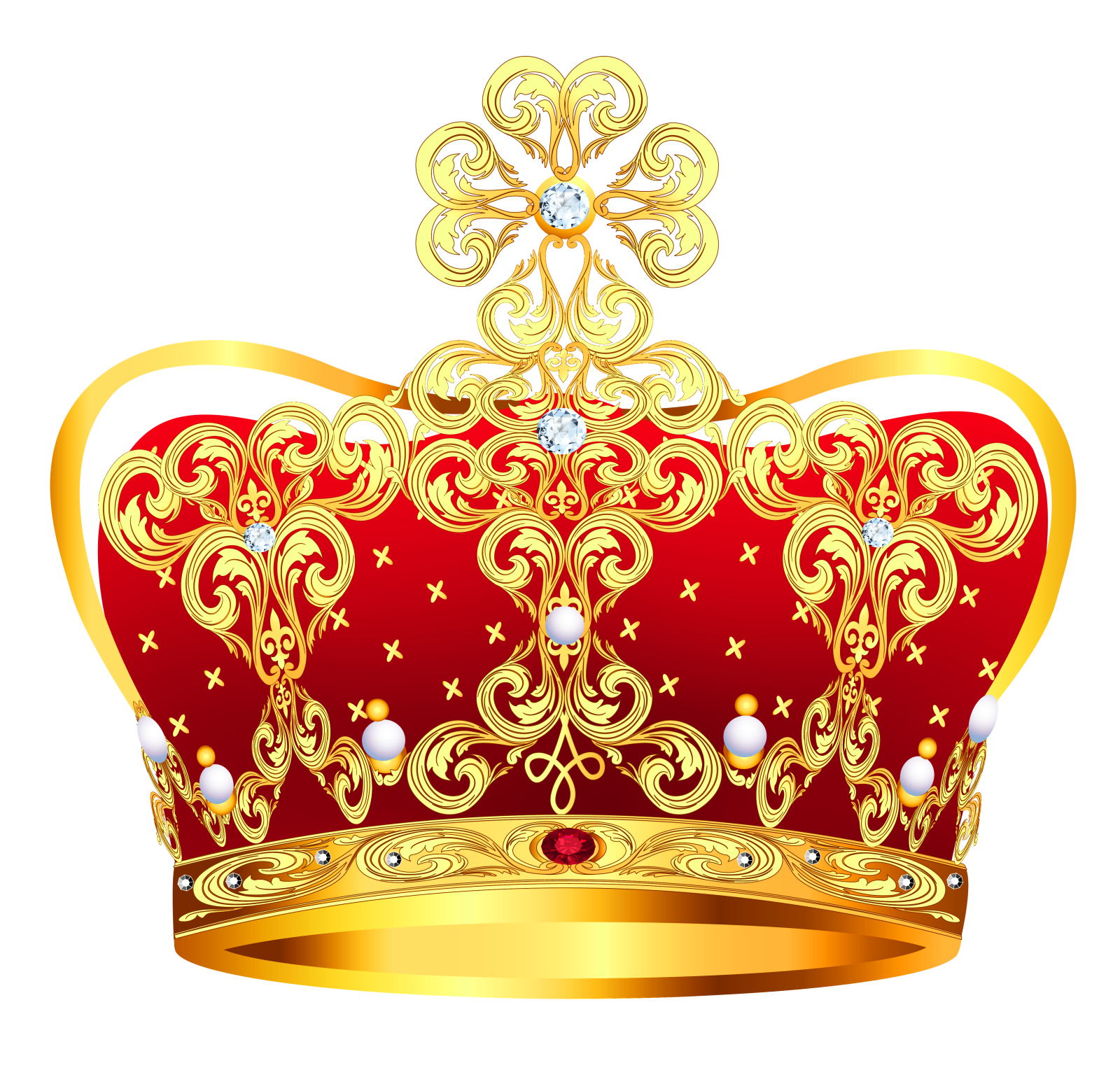 a gold crown on a white background