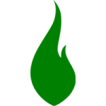 an image of a green flame