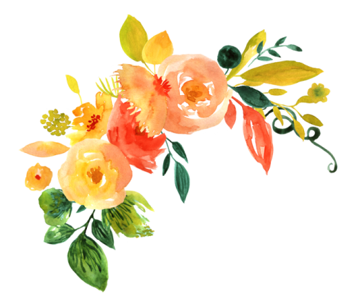 a painting of flowers on a white background