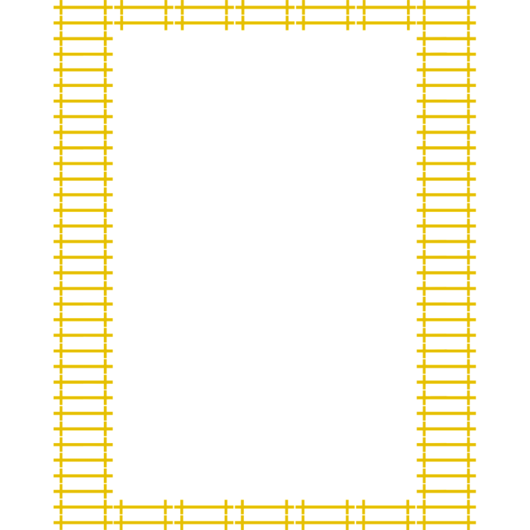 a yellow frame on a white background
