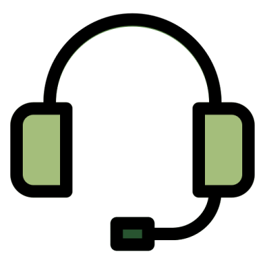 a headset with headphones on it