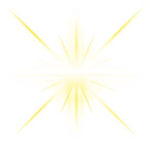 a yellow star burst on a white background