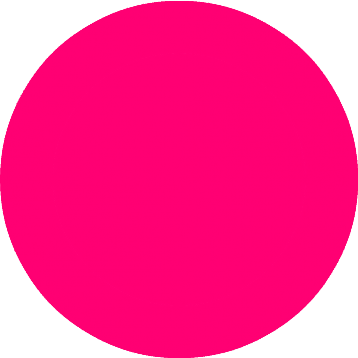 a pink circle on a white background