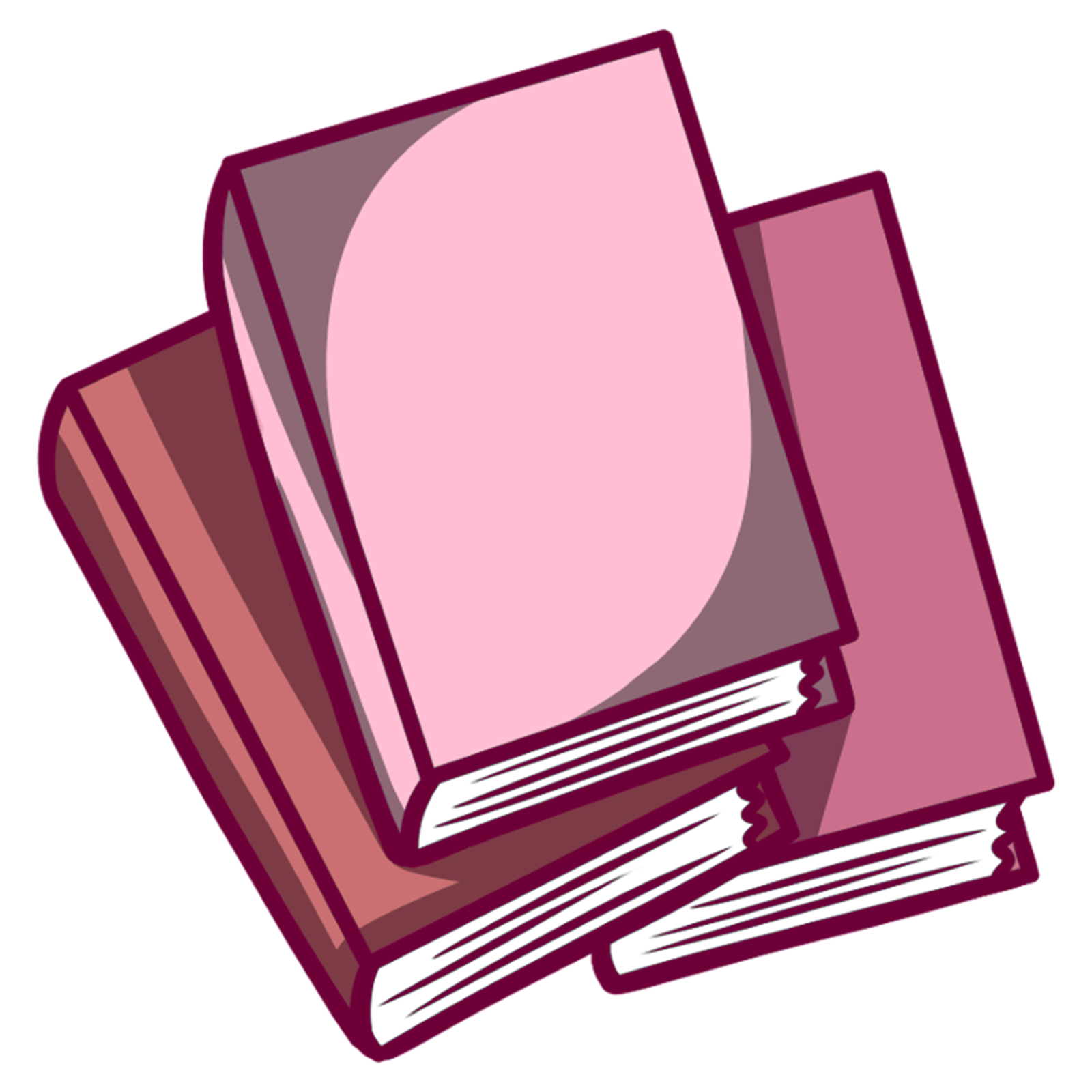 a stack of books on a white background