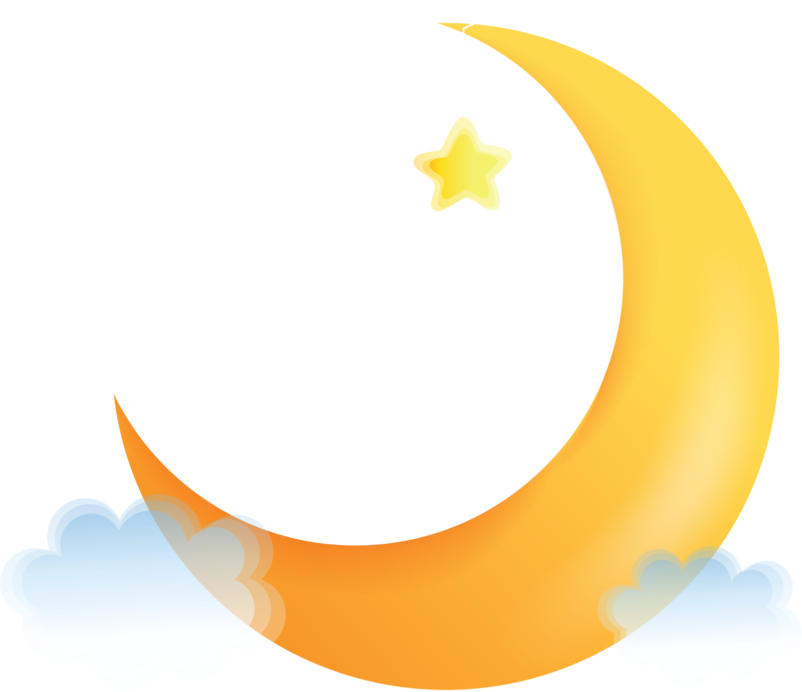 a crescent with a star in the middle