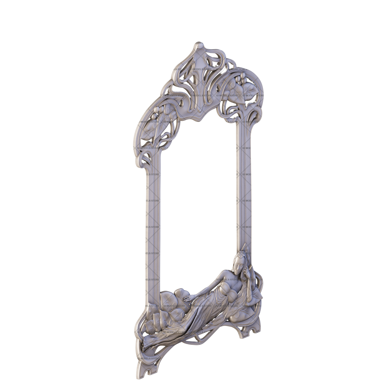 a metal door handle on a white background
