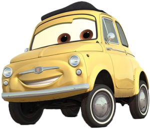 a cartoon car is shown in this image