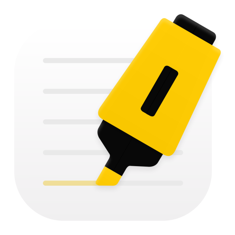 a yellow and black pen on a white background