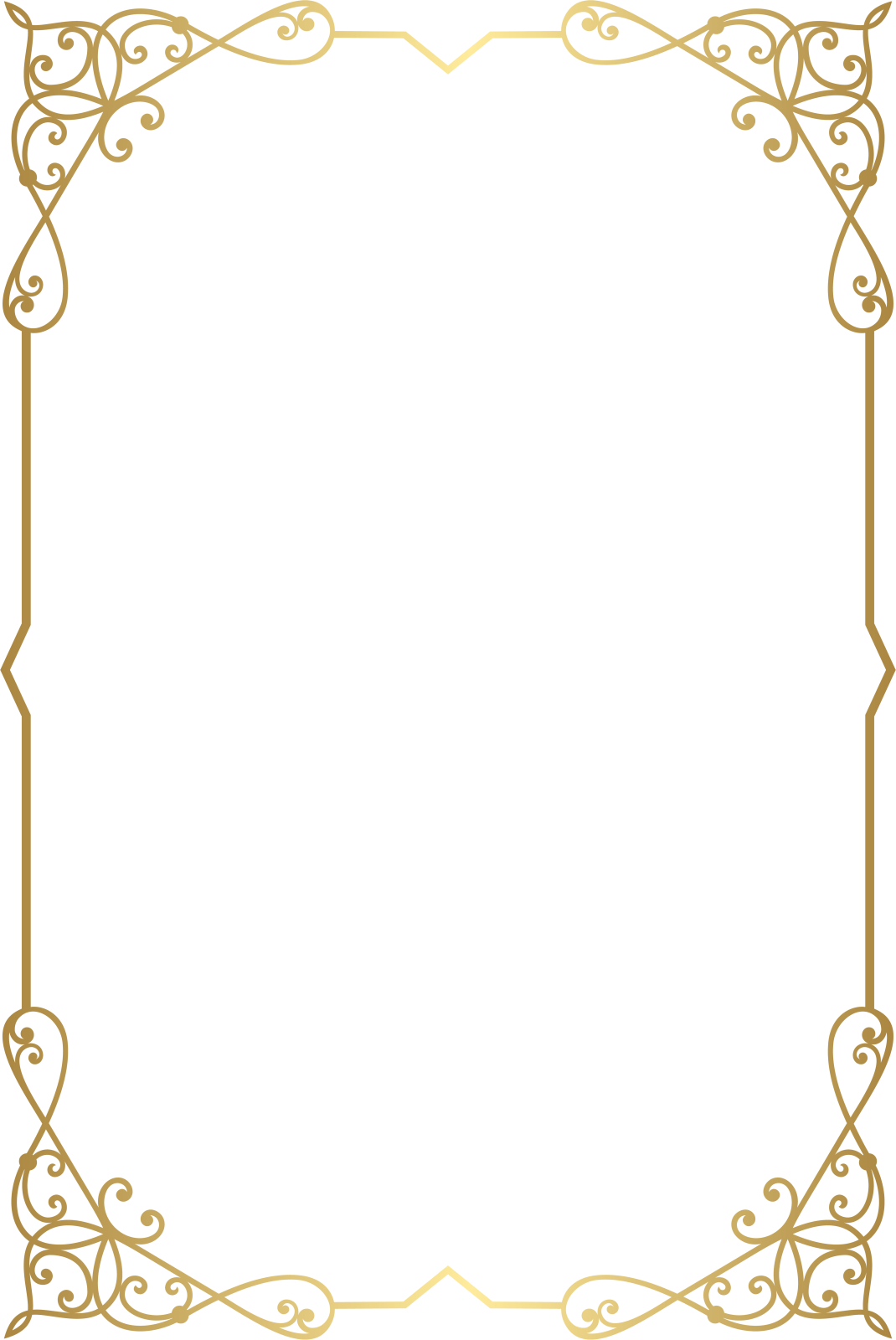 a gold frame with swirls and scrolls