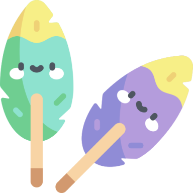 two ice popss with faces on them