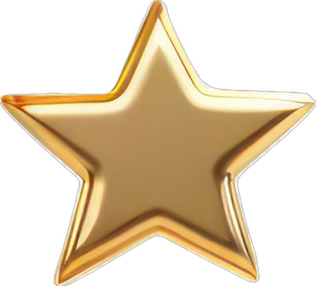 a gold star shaped foil balloon