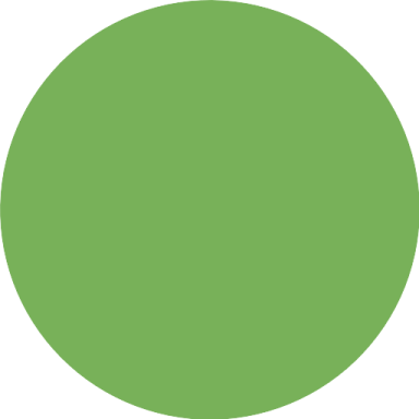 a green circle with a white background