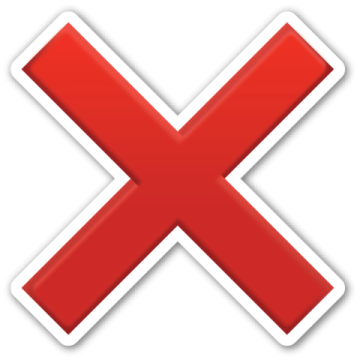 a red cross icon on a white background