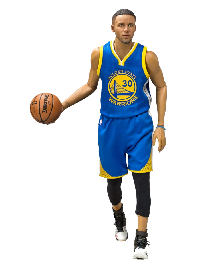a man in a blue jersey holding a basketball ball