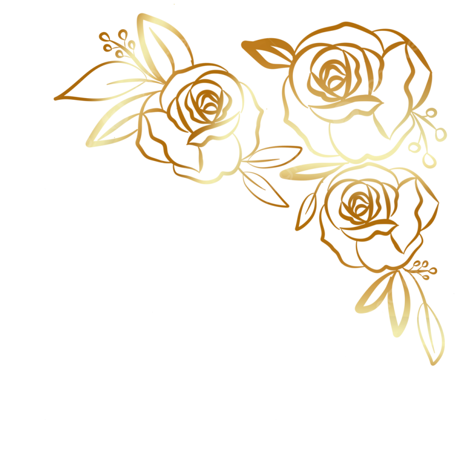 a drawing of roses on a white background