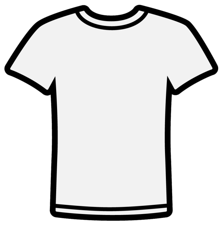 a white t - shirt with black trim