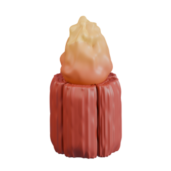 a small red object on a white background