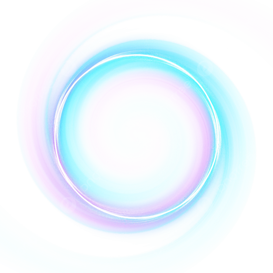 a blue and pink circle on a white background