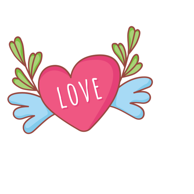 a heart with the word love on it