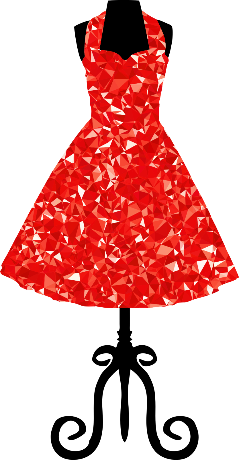 a red dress on a manne vector
