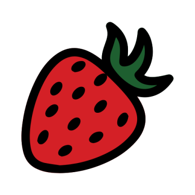 a strawberry on a white background