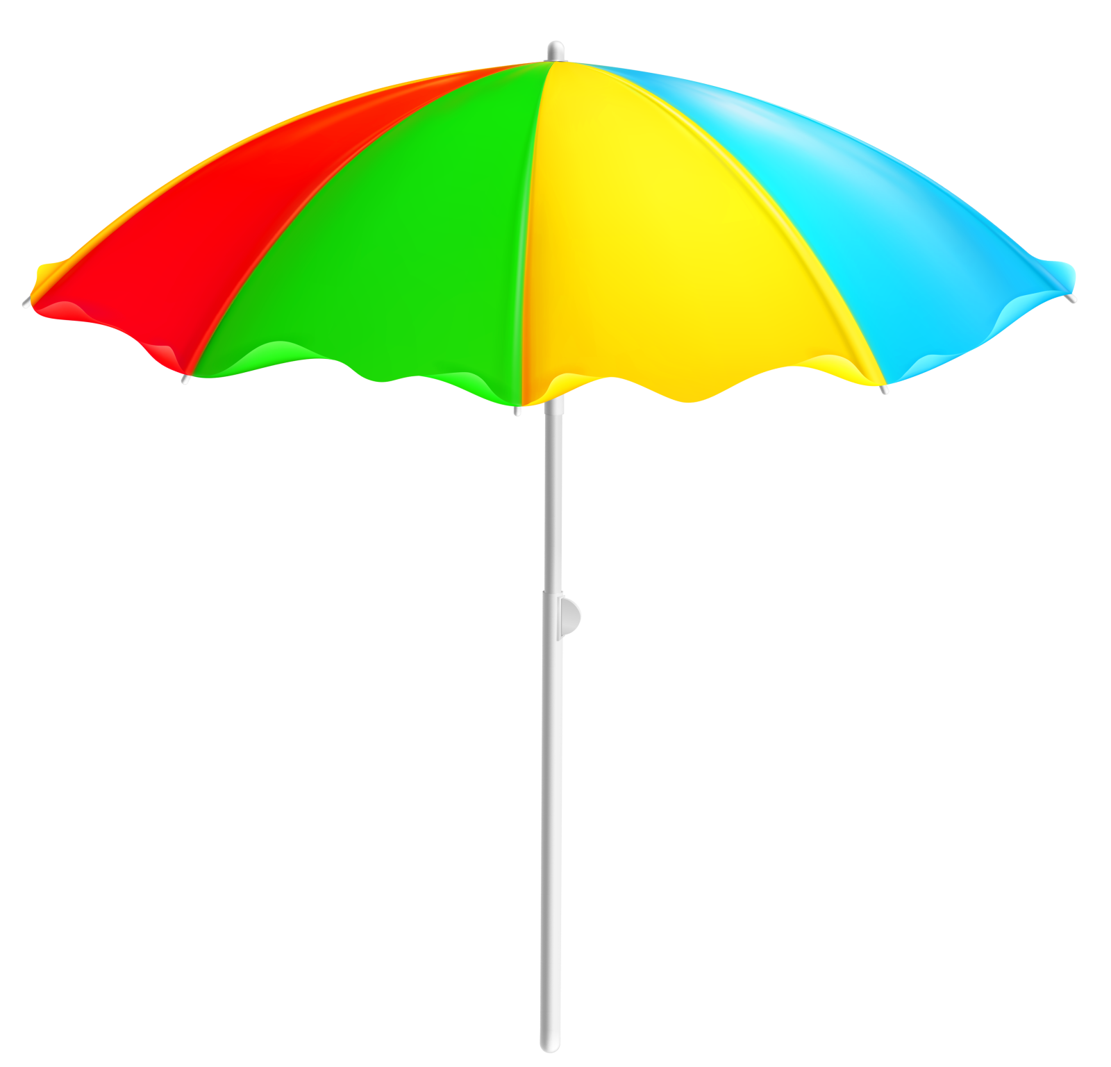 a colorful umbrella on a white background