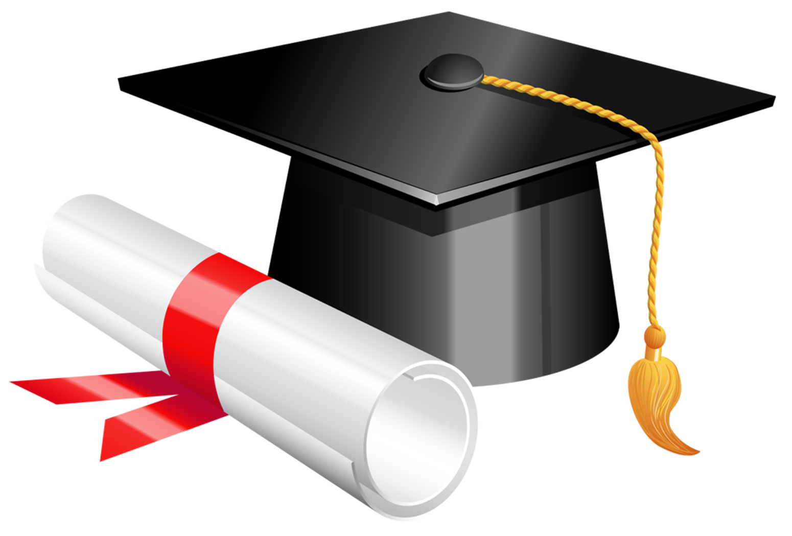 a graduation cap and diploma