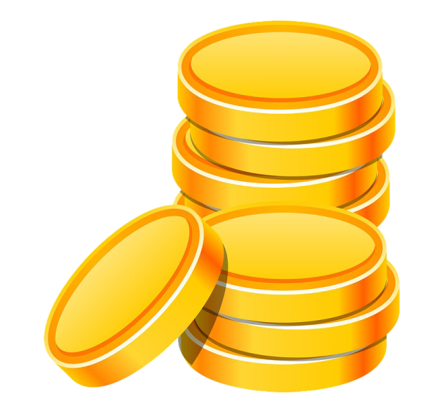 a stack of gold coins
