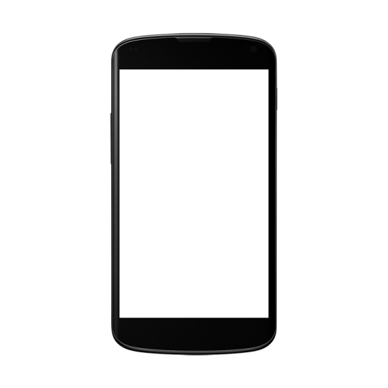 a black cell phone with a blank screen