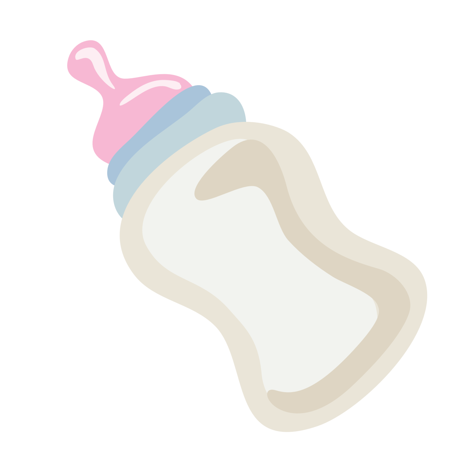 a baby bottle with a pink lid