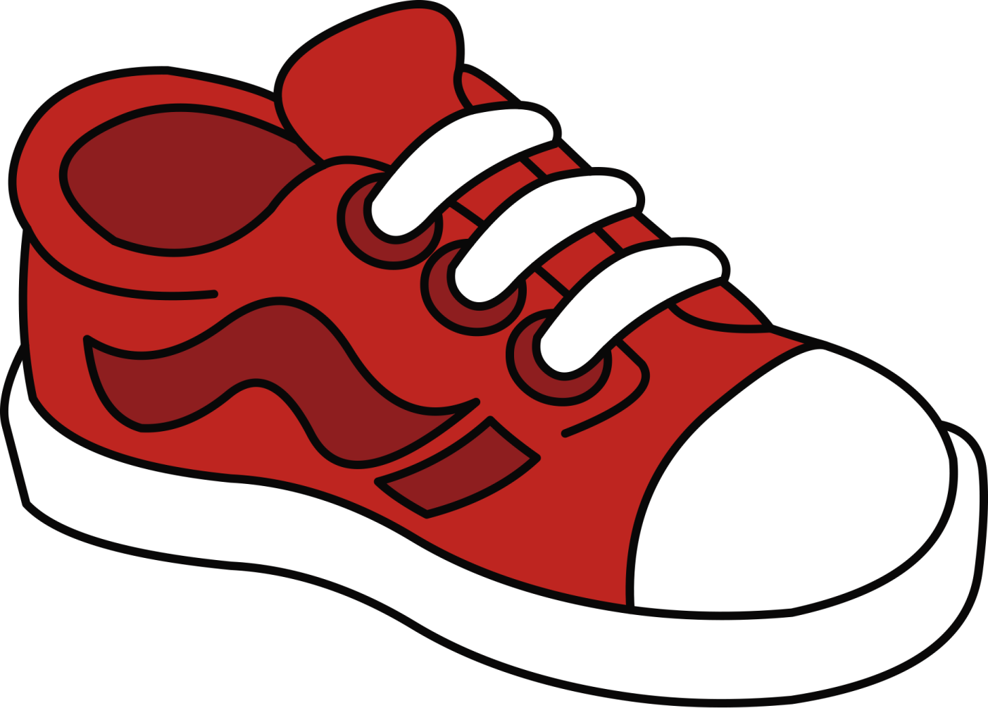 a red shoe with a bow on it