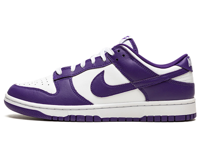 the nike dun low is available in purple and white
