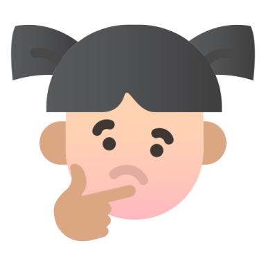 a woman's face with a finger on her nose