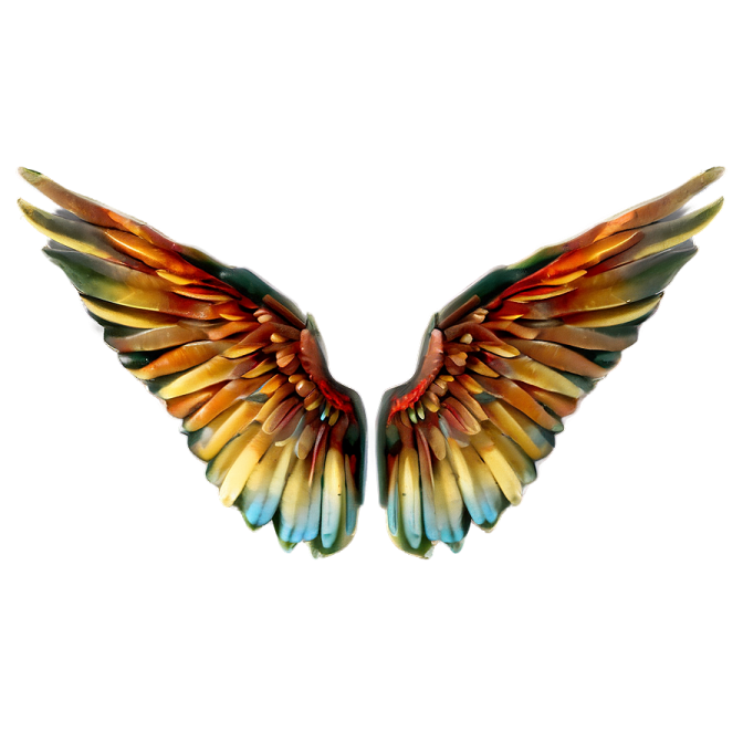 a pair of wings on a white background