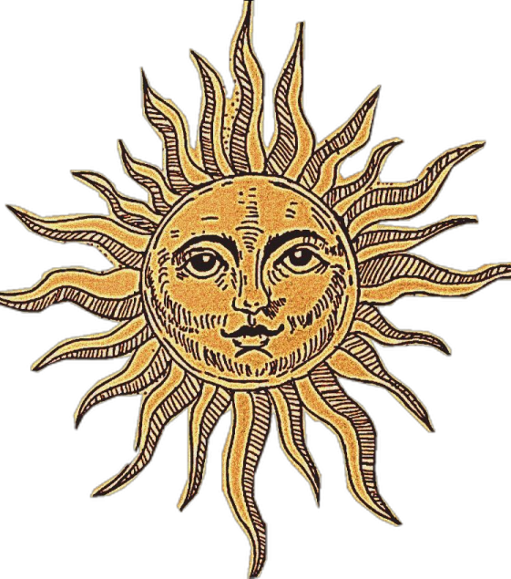a drawing of the sun