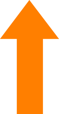 an orange arrow pointing up