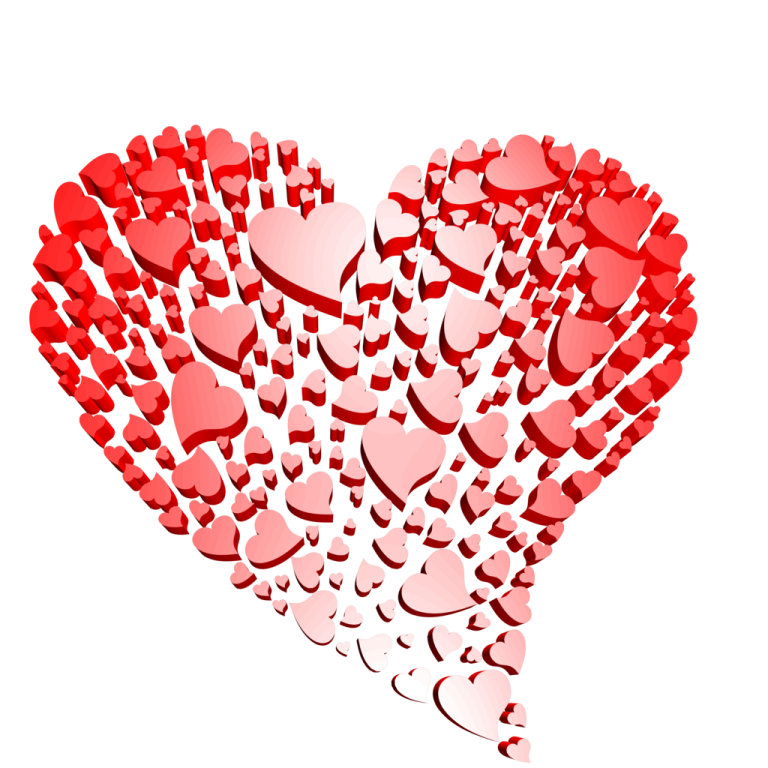 a heart made out of broken hearts