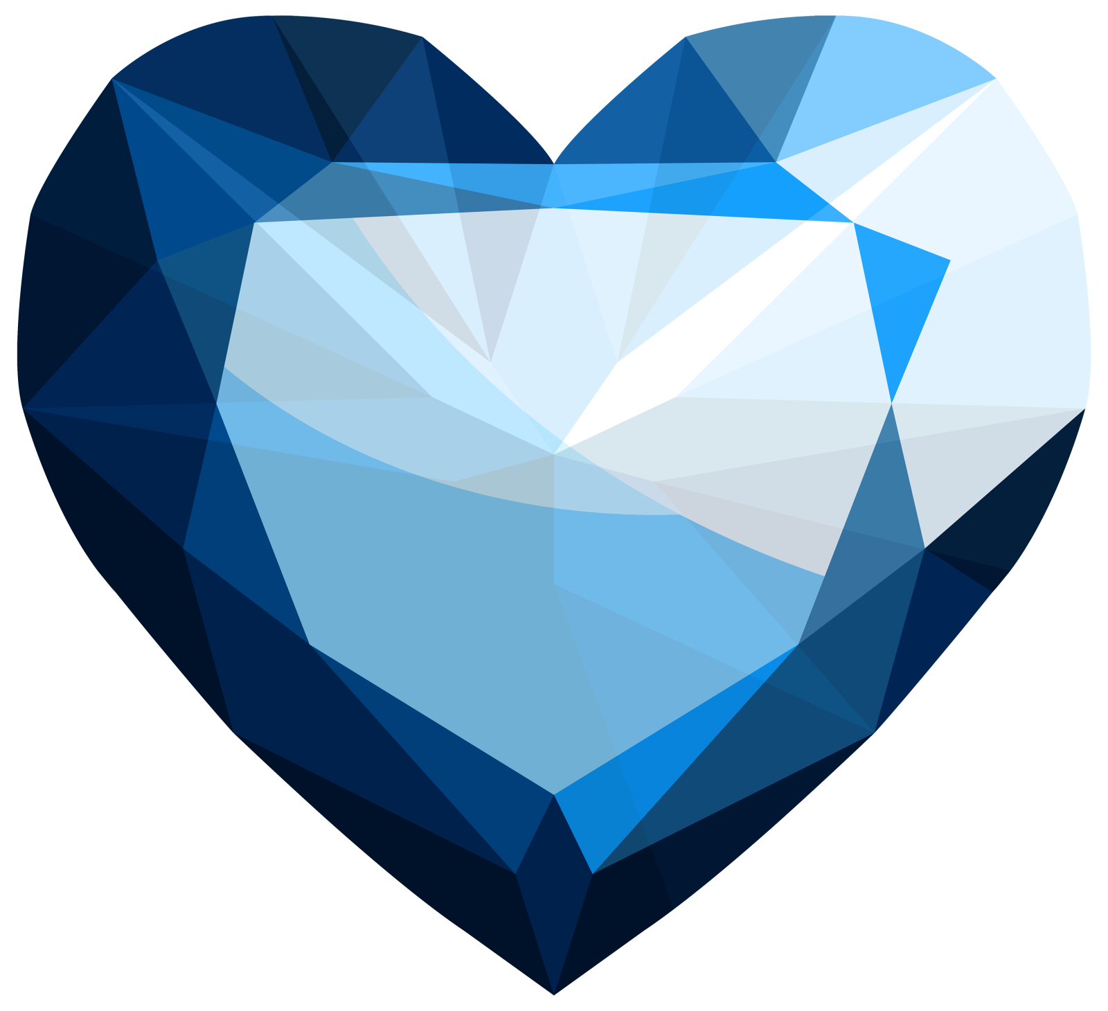 a blue heart on a white background