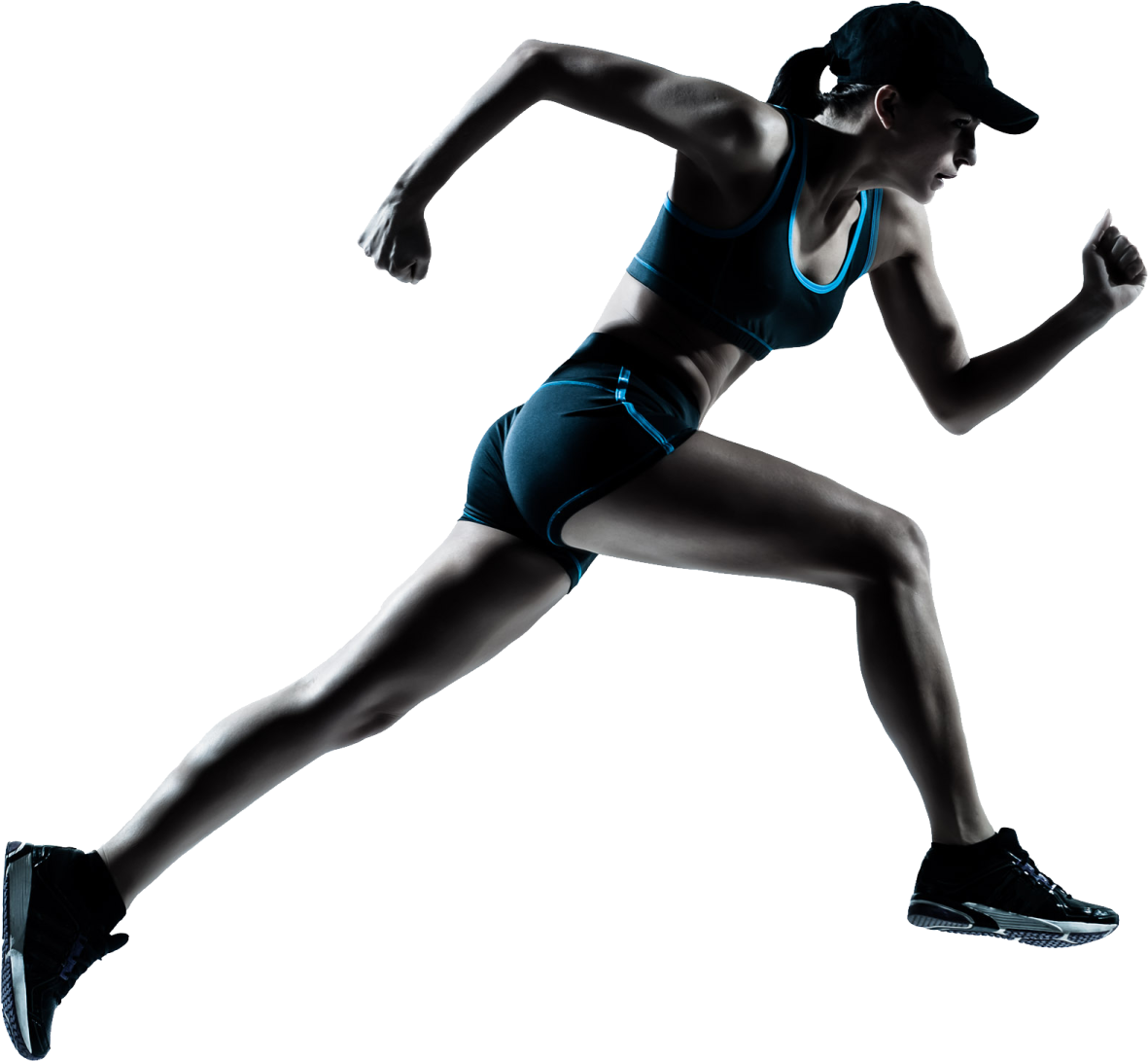 the woman is running
