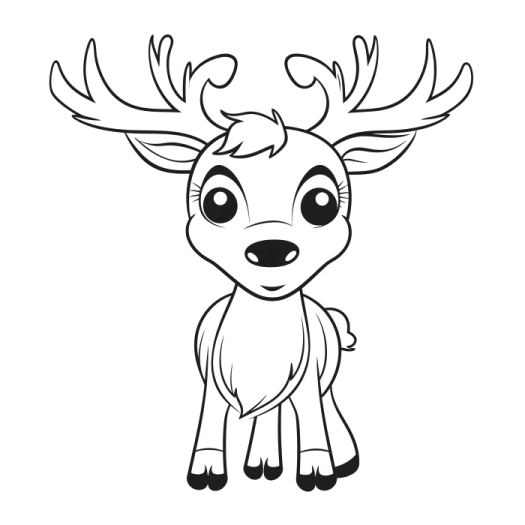 how to draw a reindeer