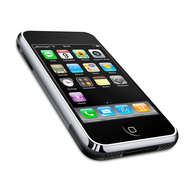 an iphone is shown on a white background