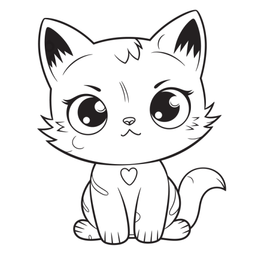 how to draw a cute kitten step by step