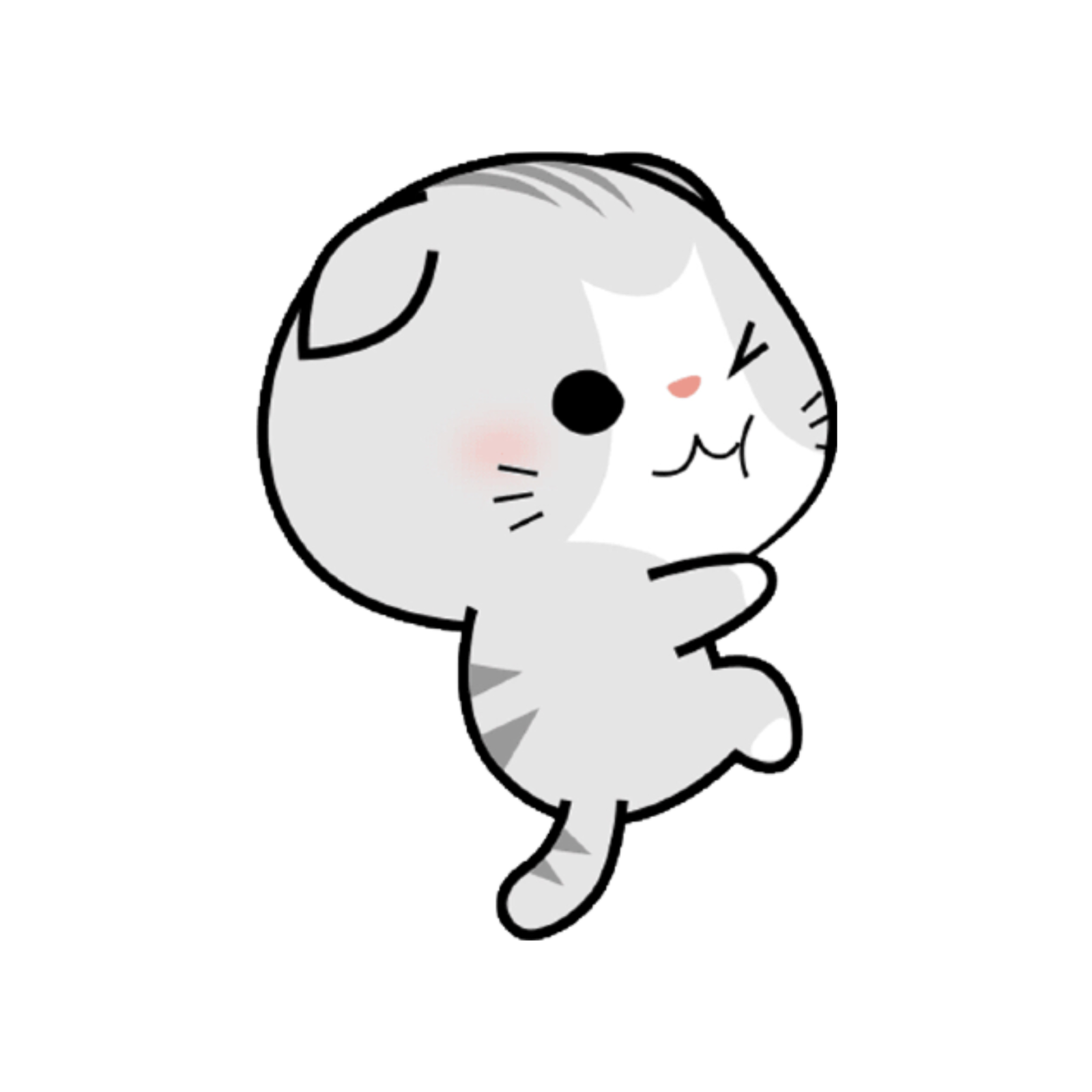 a drawing of a cat with its eyes closed