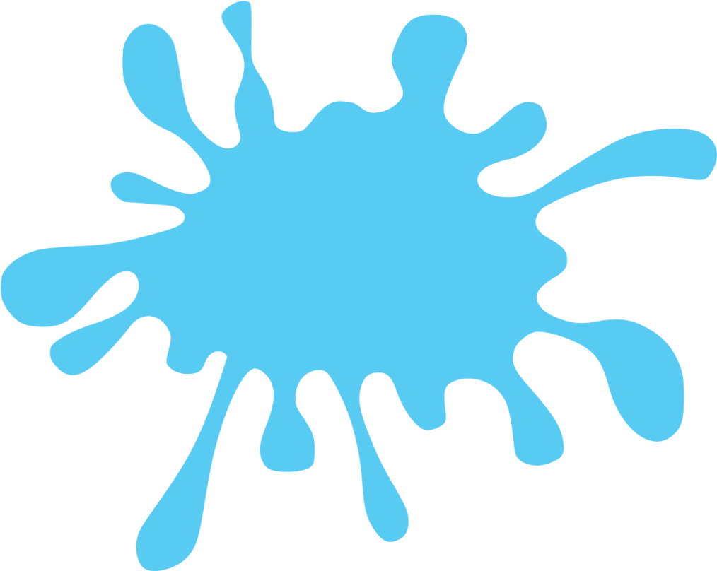 a blue paint splash on white background