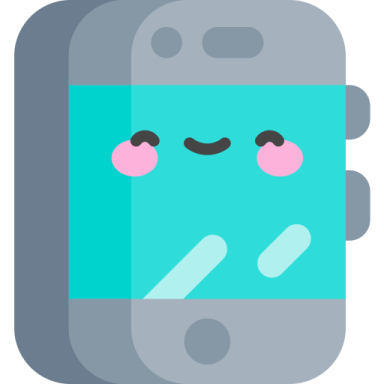 an illustration of a smartphone with a sad face