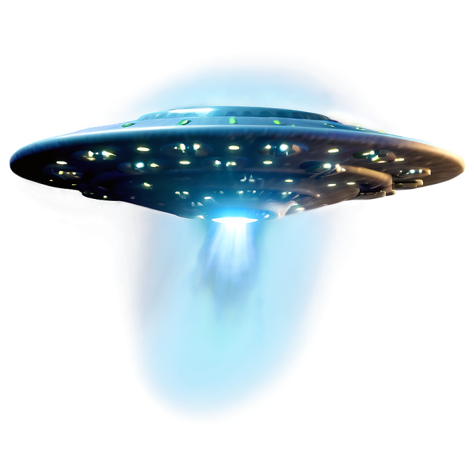 an alien spaceship flying through the air
