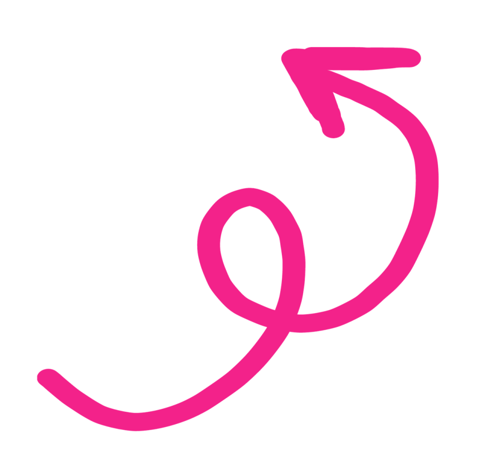 a pink letter g on a white background