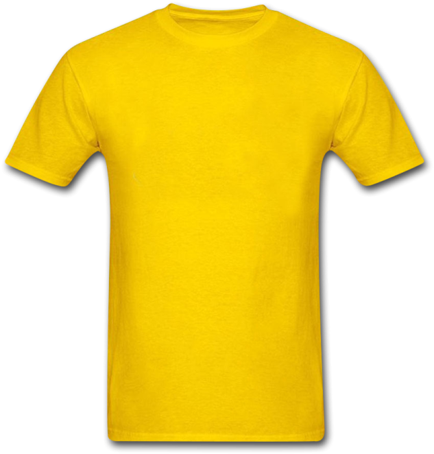 a yellow t - shirt on a white background